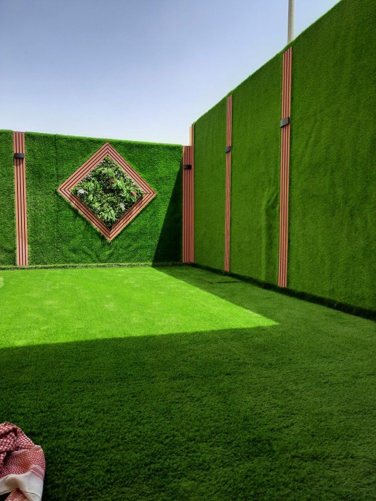 تنسيق حدائق عشب جداري ثيل طبيعي صناعي مظلة شلال جلسه تكسيات بديل