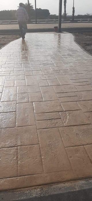 خرسانة المطبوعه الملونه الأرضيات