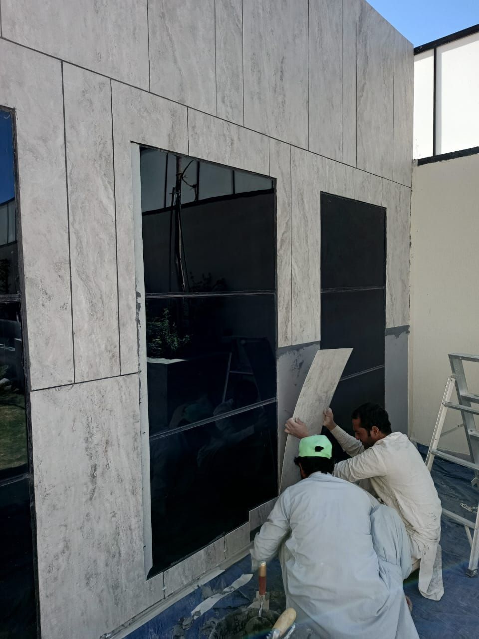 تركيب صفايح حجري بديل الحجر داخلي او خارجي في الري