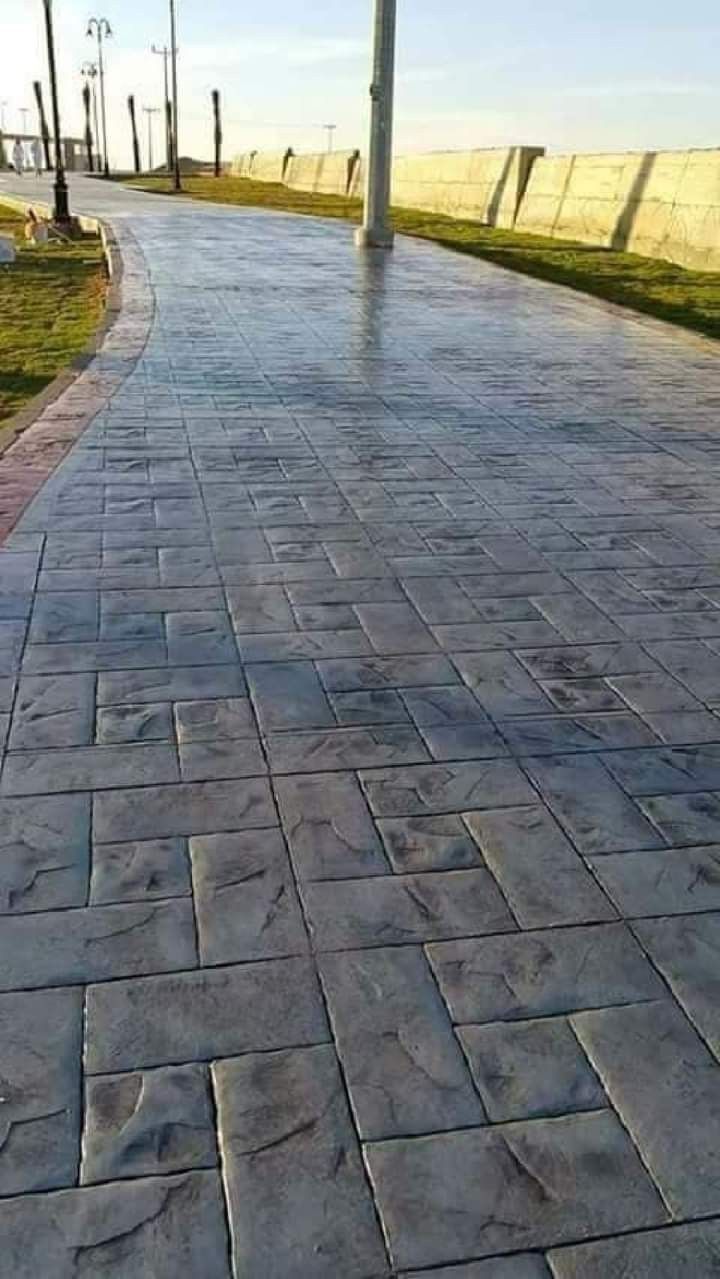 خرسانة المطبوعه الملونه الأرضيات