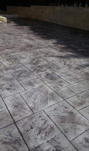 خرسانة المطبوعة الملونه الأرضيات