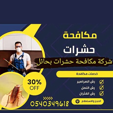 شركة مكافحة حشرات بحائل 0540349618رش مبيدات الصراص