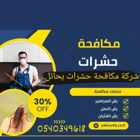 شركة مكافحة حشرات بحائل 0540349618رش مبيدات الصراص