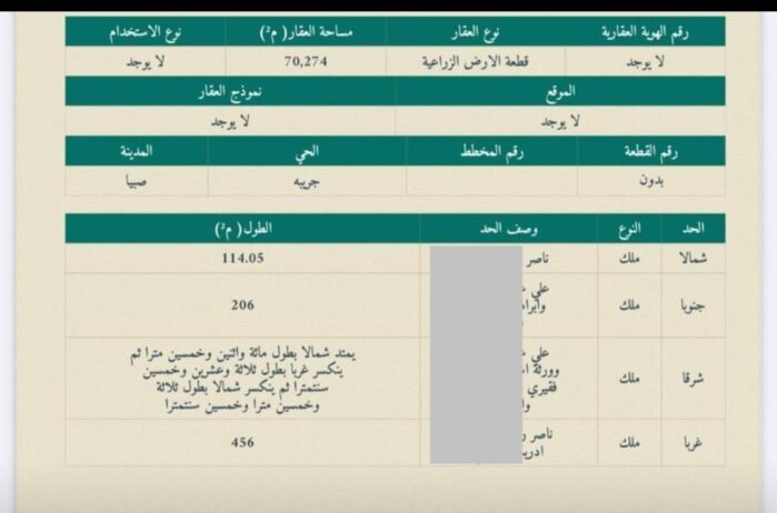 مزرعه للبيع جيزان قرب المطار الدولي الجديد بجازان