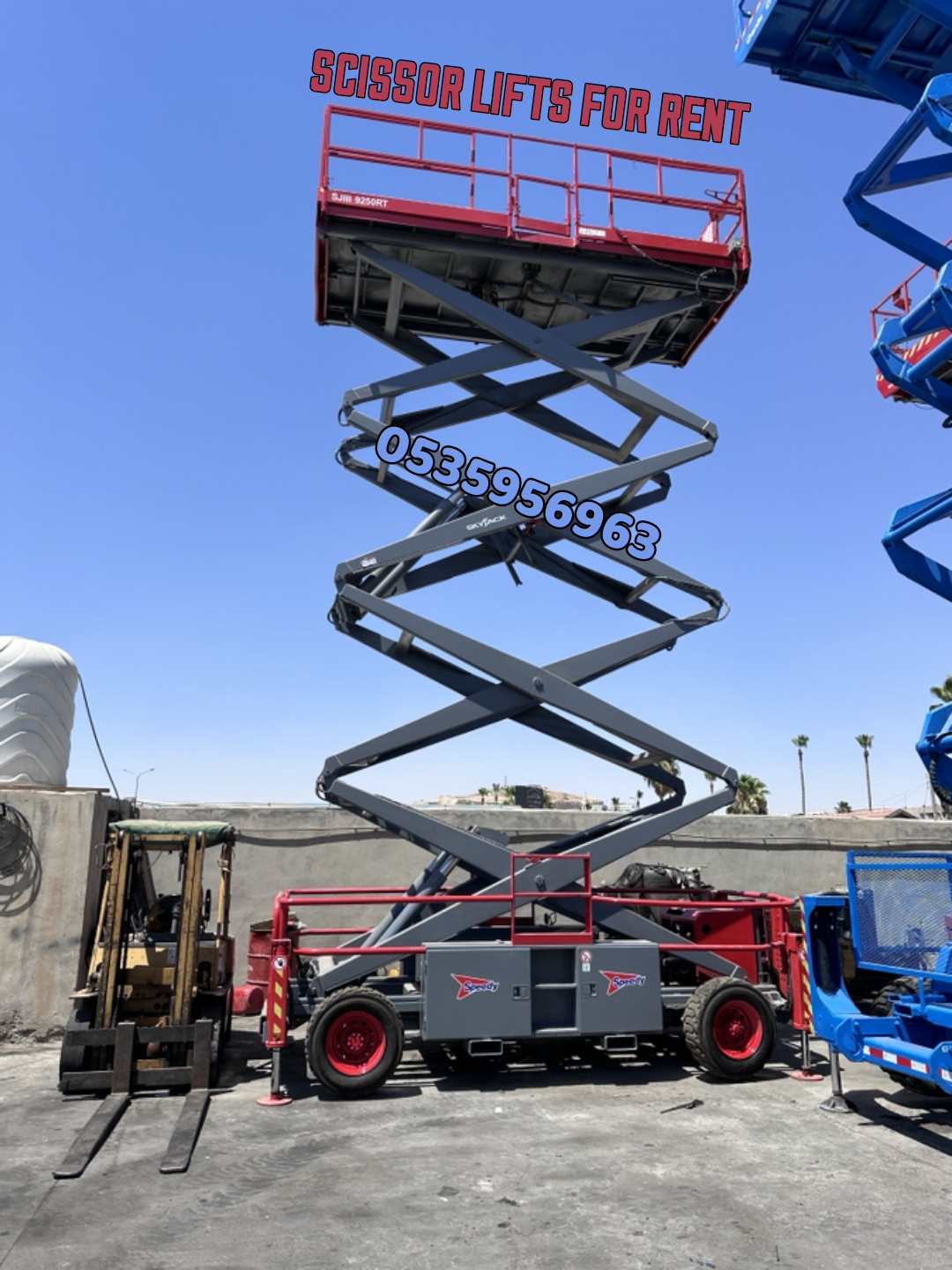 رافعات شوكية مان لفت سيزرلفت كرينات للايجار الدمام