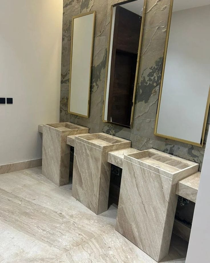 مغاسل حمامات مودرن ، غرف دش حديثة