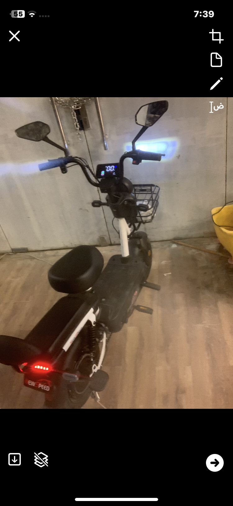 دراجه كهربائيه مستعلمه لمدة اسبوع فقط