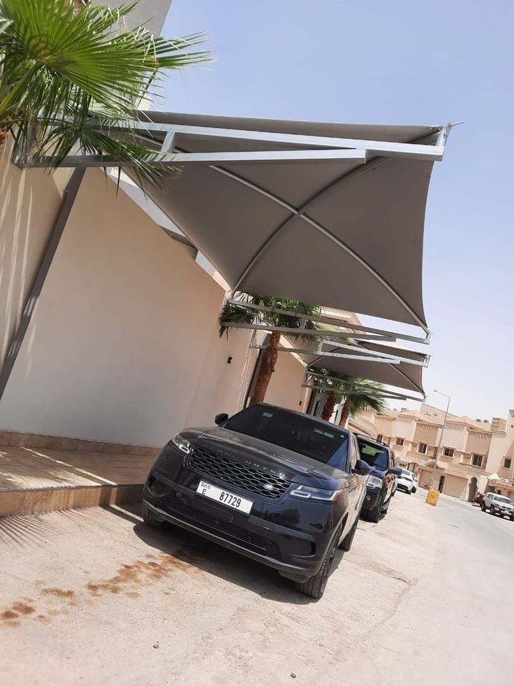 مضلات سيارات سواتر حديد قماش بلاستيك