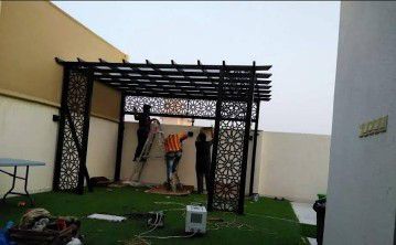 تركيب مظلات وسواتر وجميع اعمال الحداده لتوصل معنا