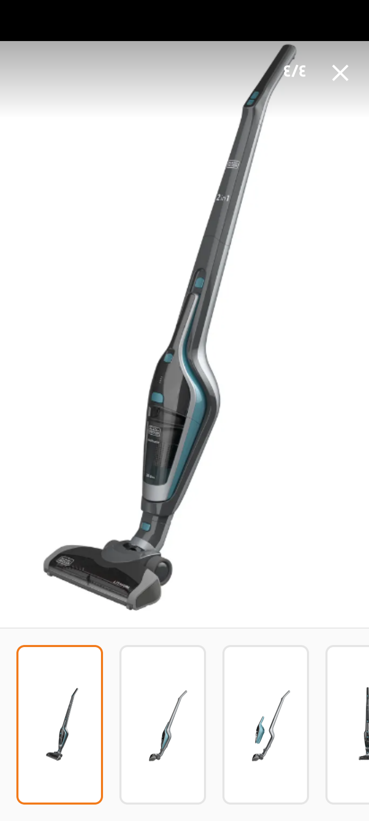 مكنسة كهربائيه بلاك اند ديكر 28.8Wh