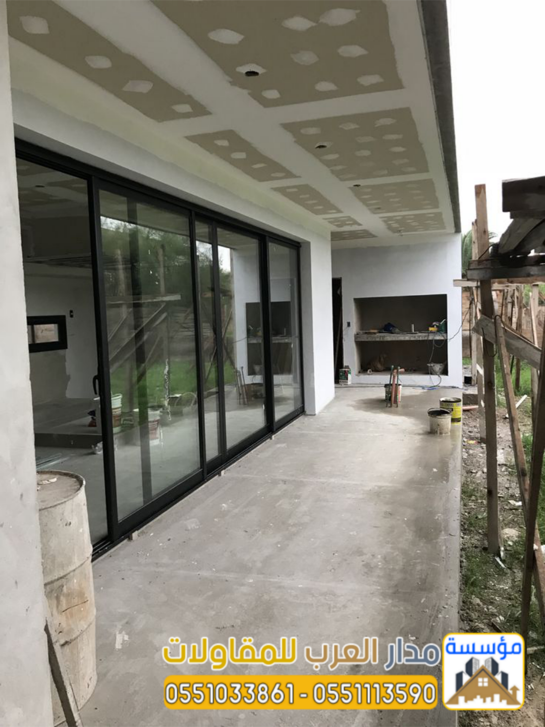 مجالس وملاحق خارجية بأسمنت بورد في الرياض جودة عال