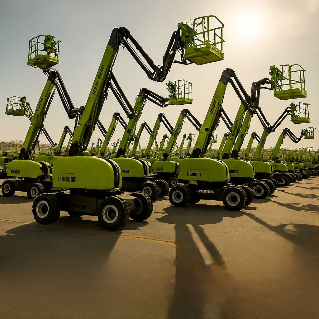 مانلفت للايجار جميع الارتفاعات من 6متر الى 20متر ف