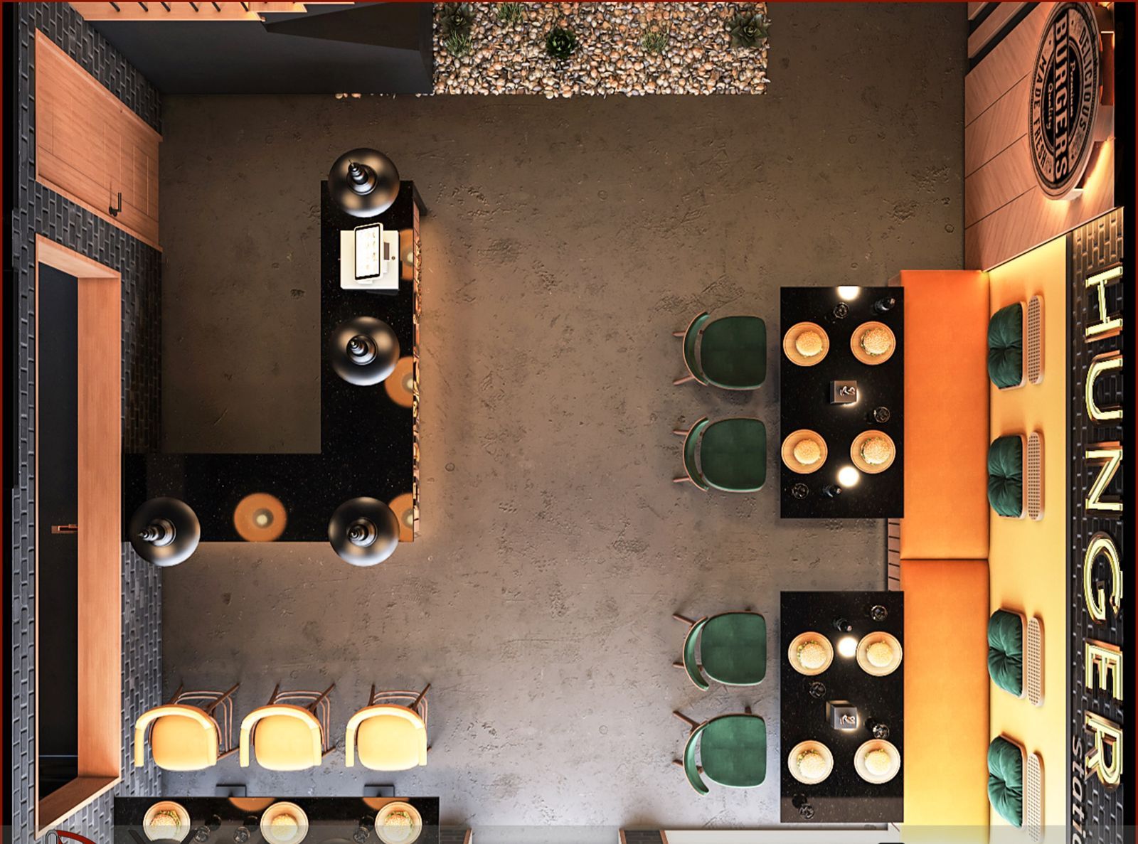 تصميم -تجهيز -تنفيذ جميع المطاعم والمحلات