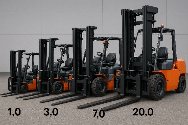 رافعات شوكية للإيجار في الرياض من1.5طن وحتى 25 طن