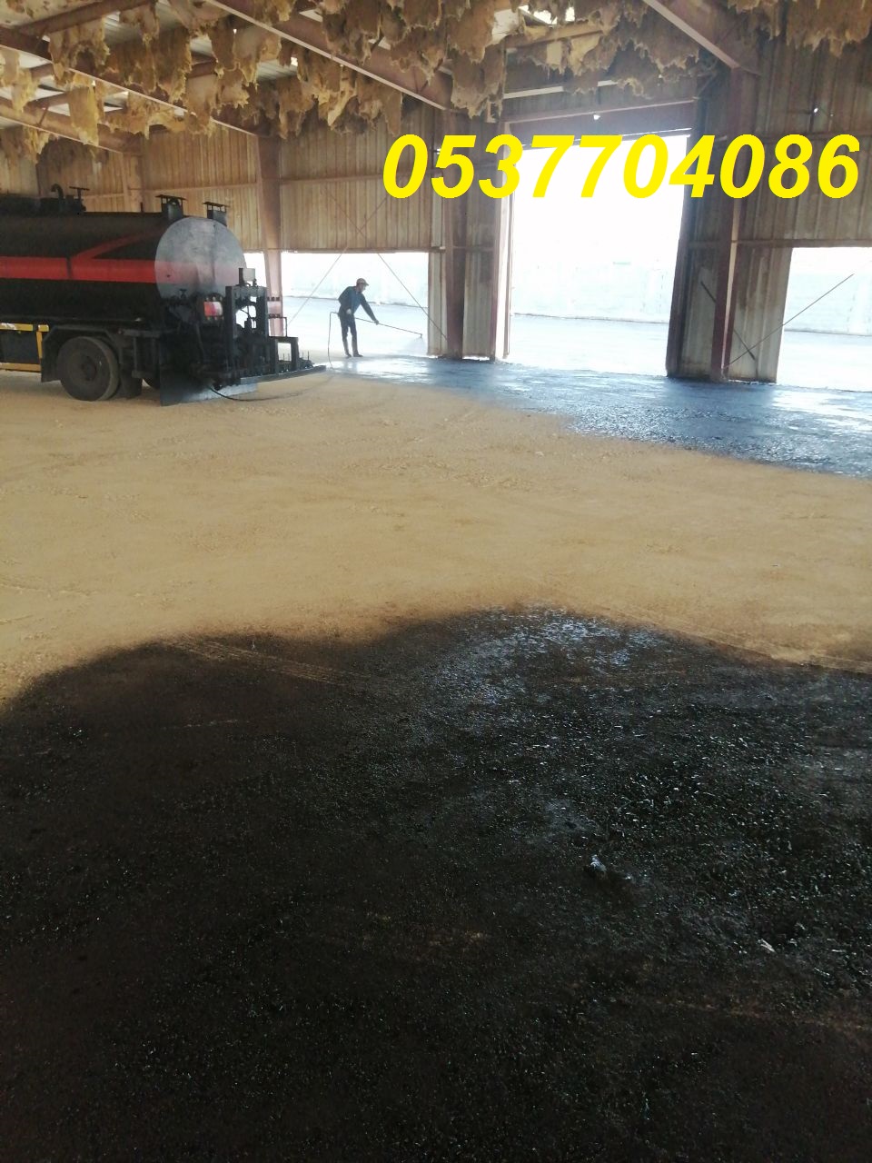 تنفيذ أعمال السفلتة و الطرق و واجهات المحلات