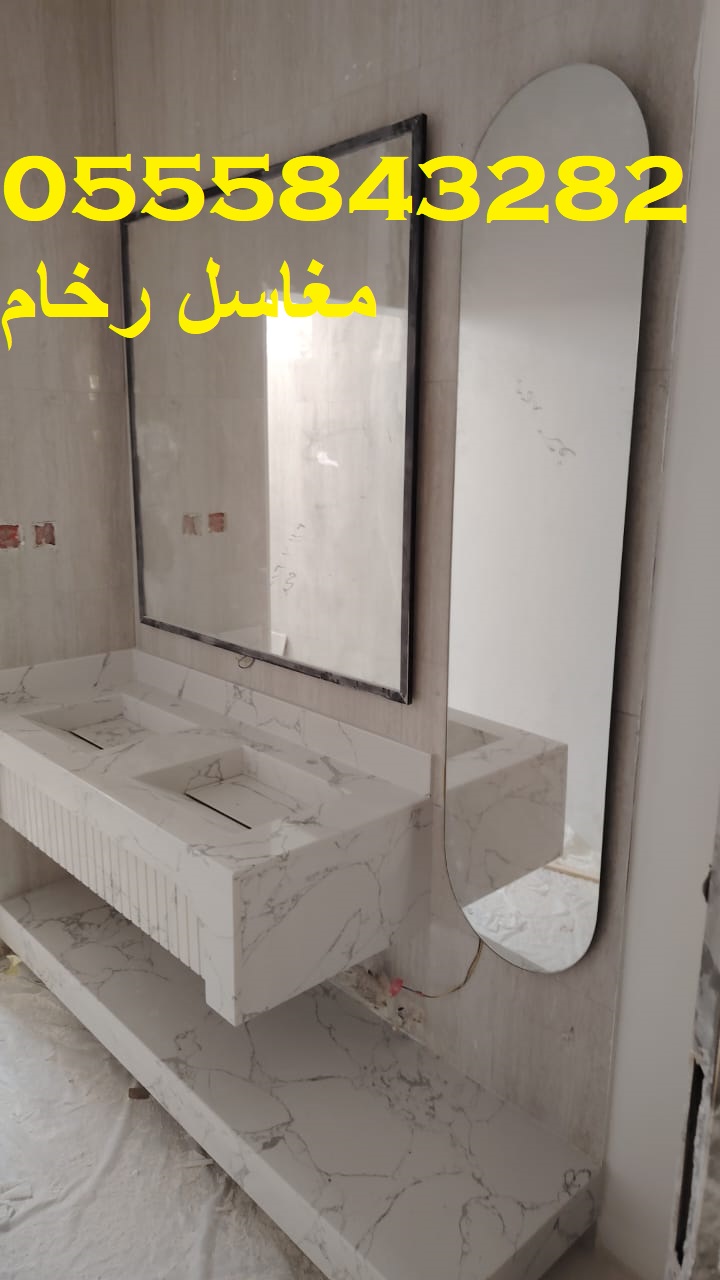 مغاسل رخام , ديكورات مغاسل حمامات جديدة