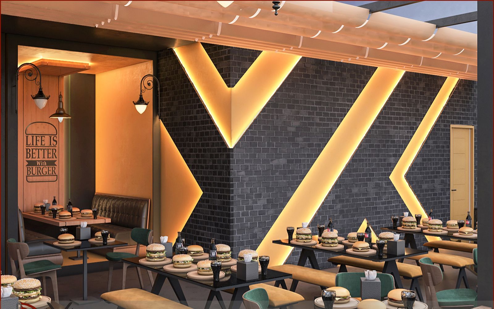 شركة مقاولات تنفيذ المطاعم ديكور المطاعم