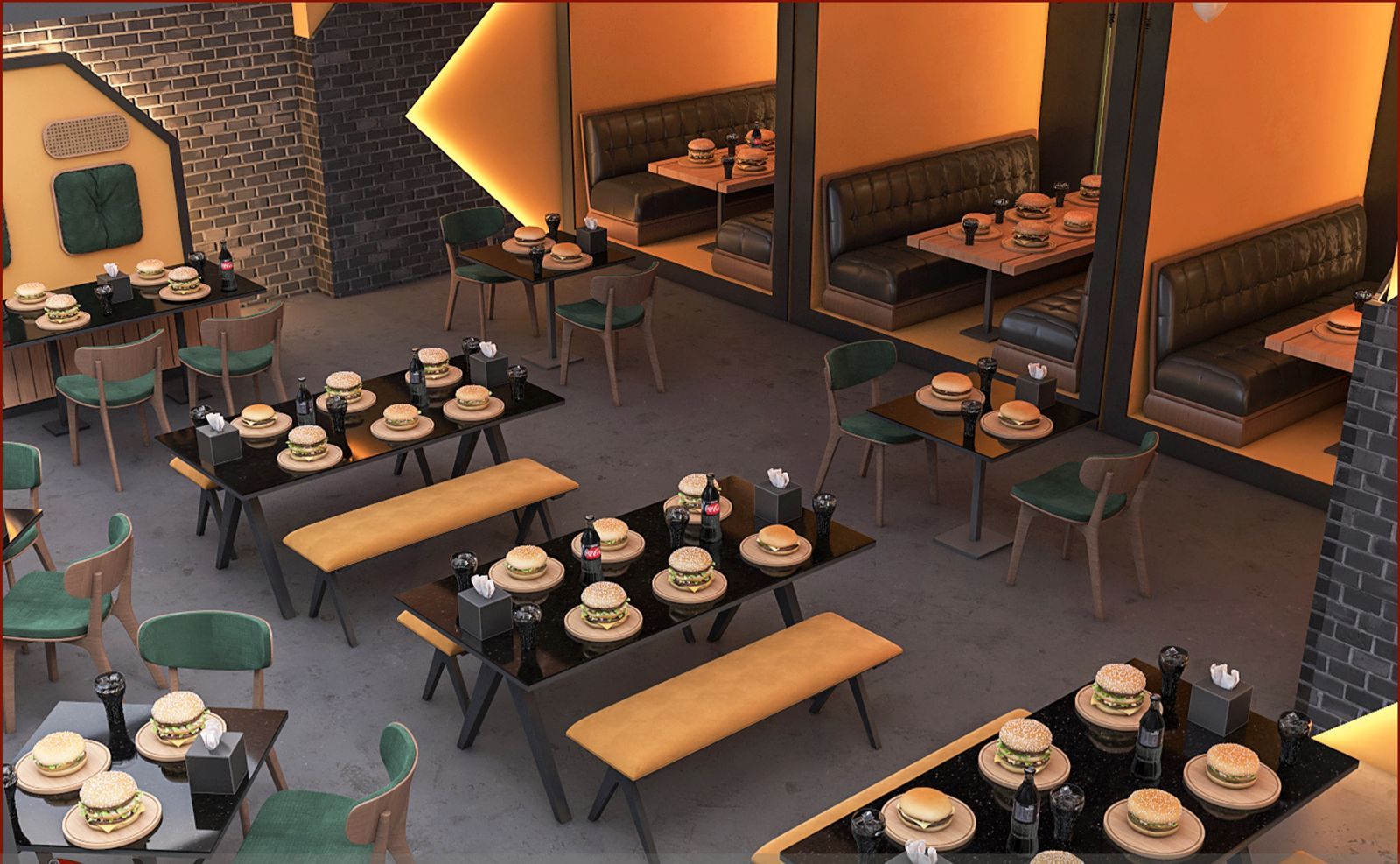 تنفيذ ديكورت المطاعم المحلات الكافيهات