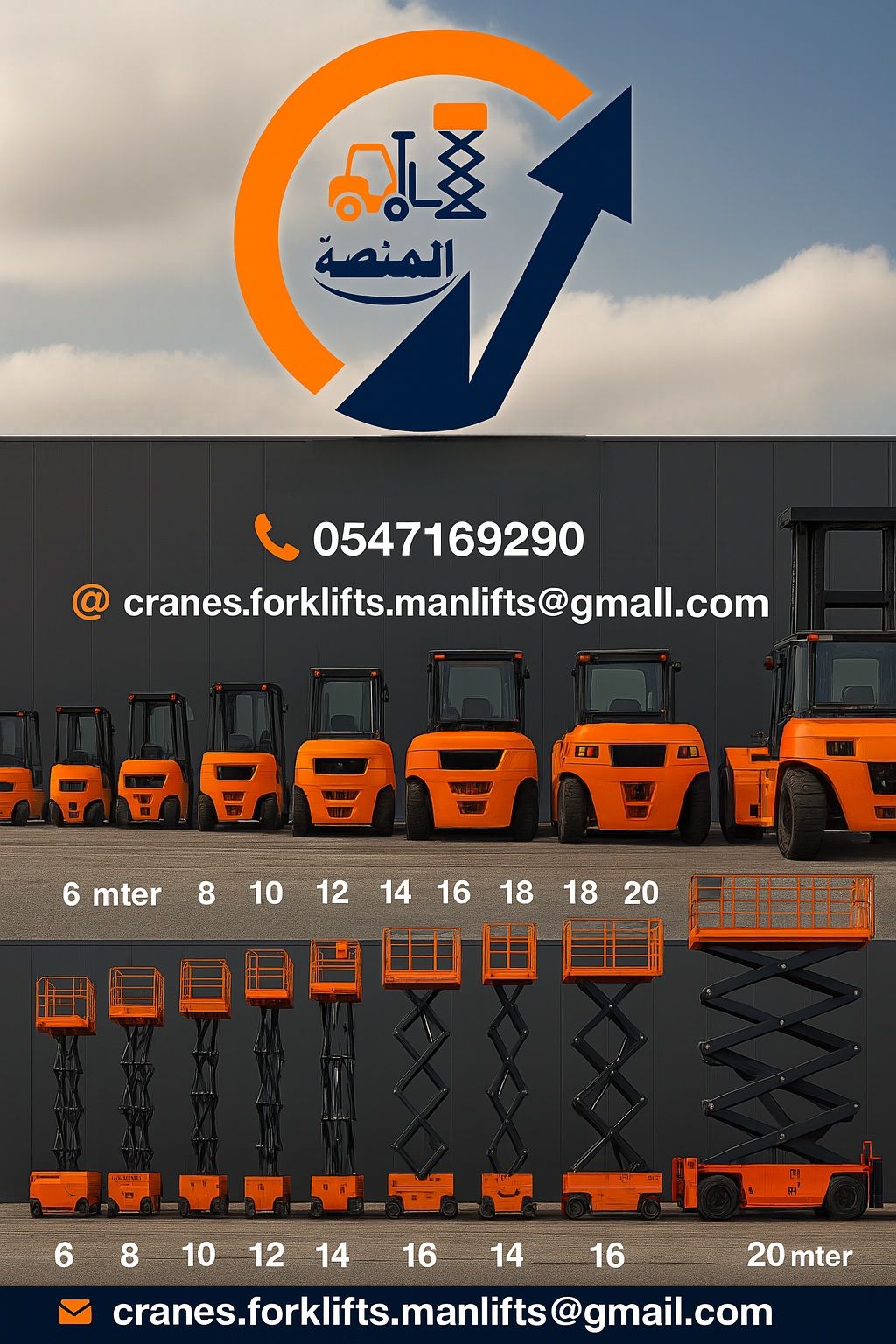 رافعات شوكية للإيجار سيزرلفت للايجار مان لفت للايج