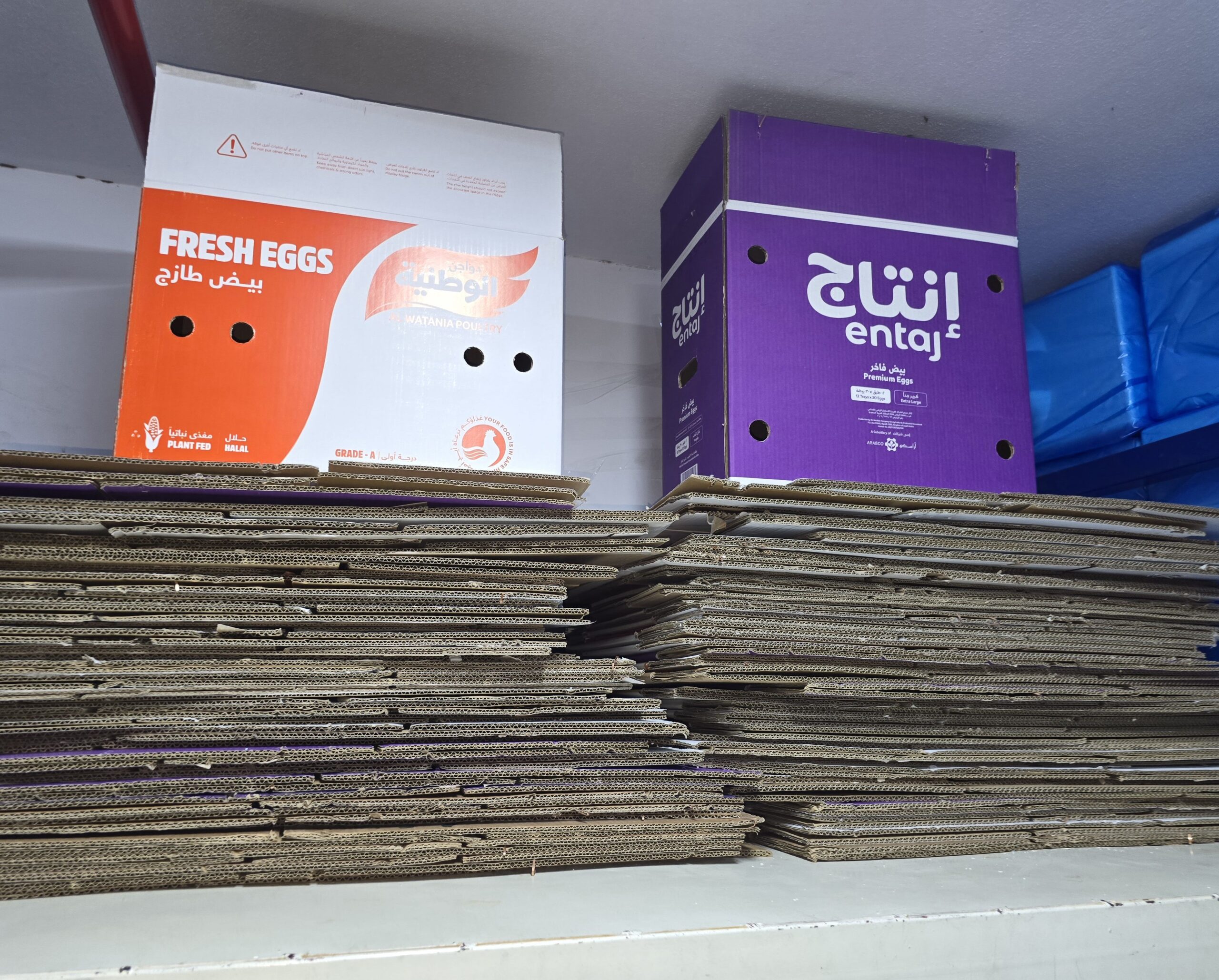 كراتين بيض فارغة نظيفة جدا لتعبئة ونقل العفش