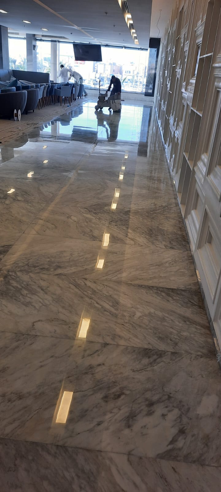 جلي وتلميع الرخام والبلاط – شركة أوان المجال