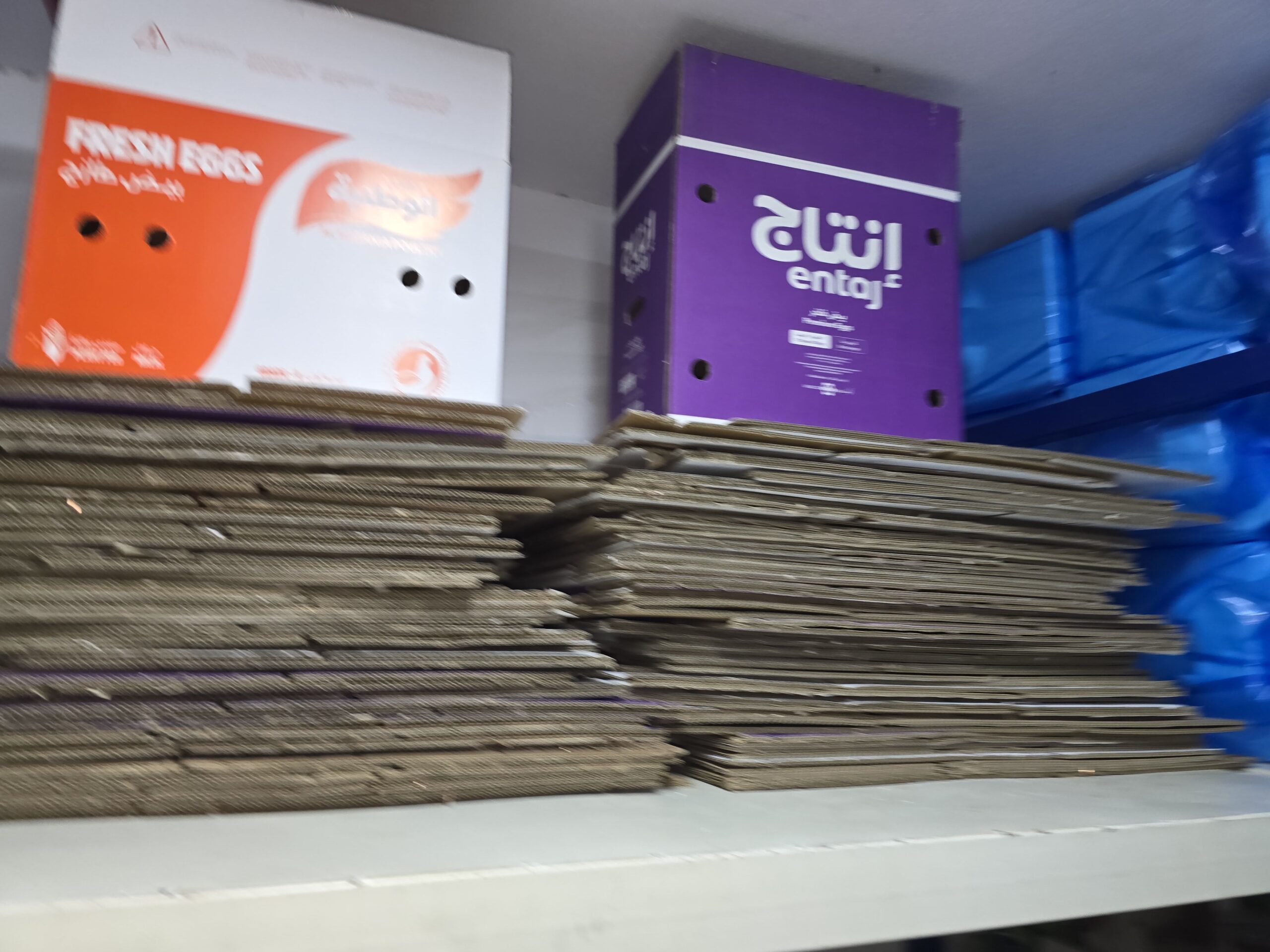 كراتين بيض فارغة نظيفة جدا لتعبئة ونقل العفش