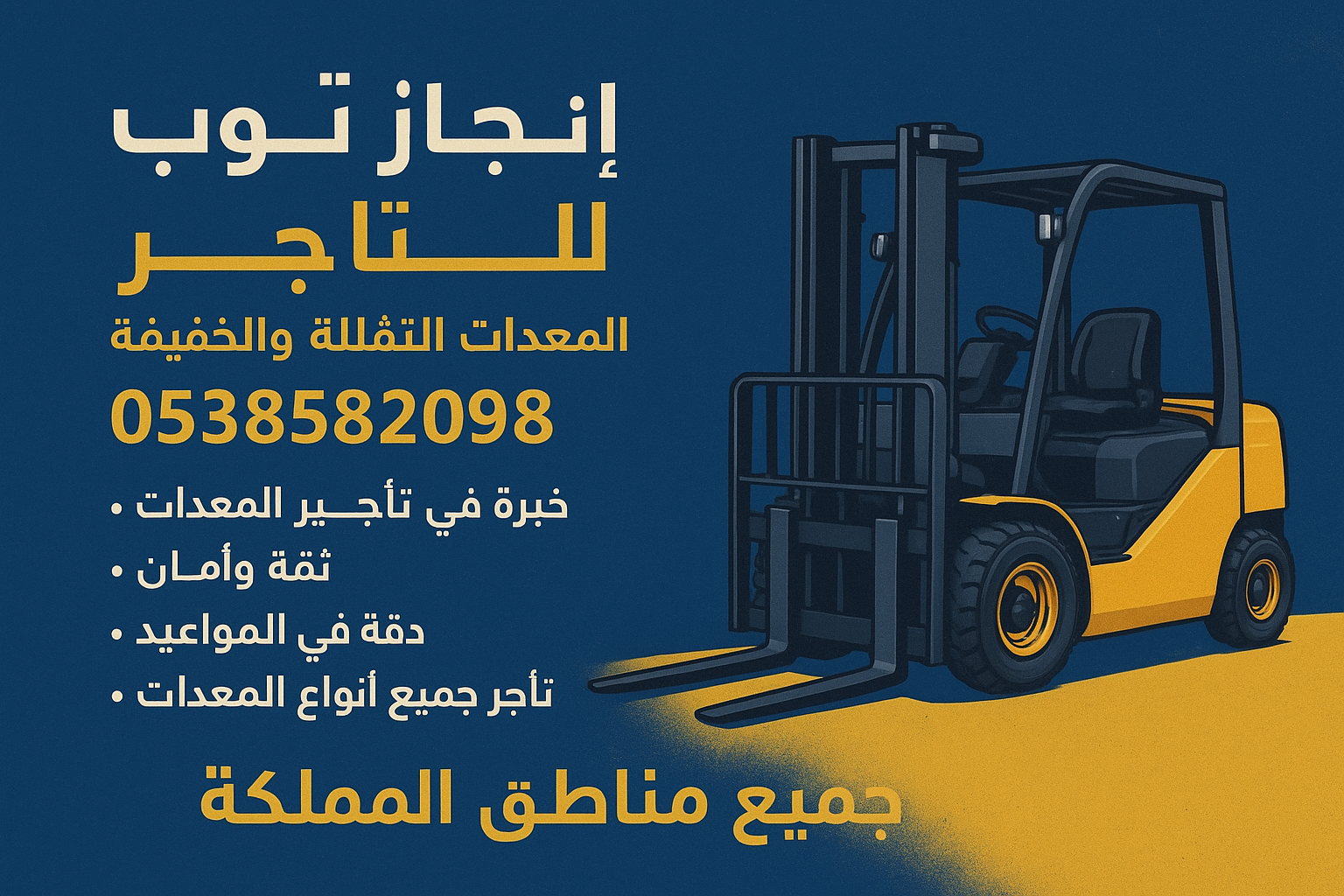 تاجير المعدات الثقيله والخفيفه