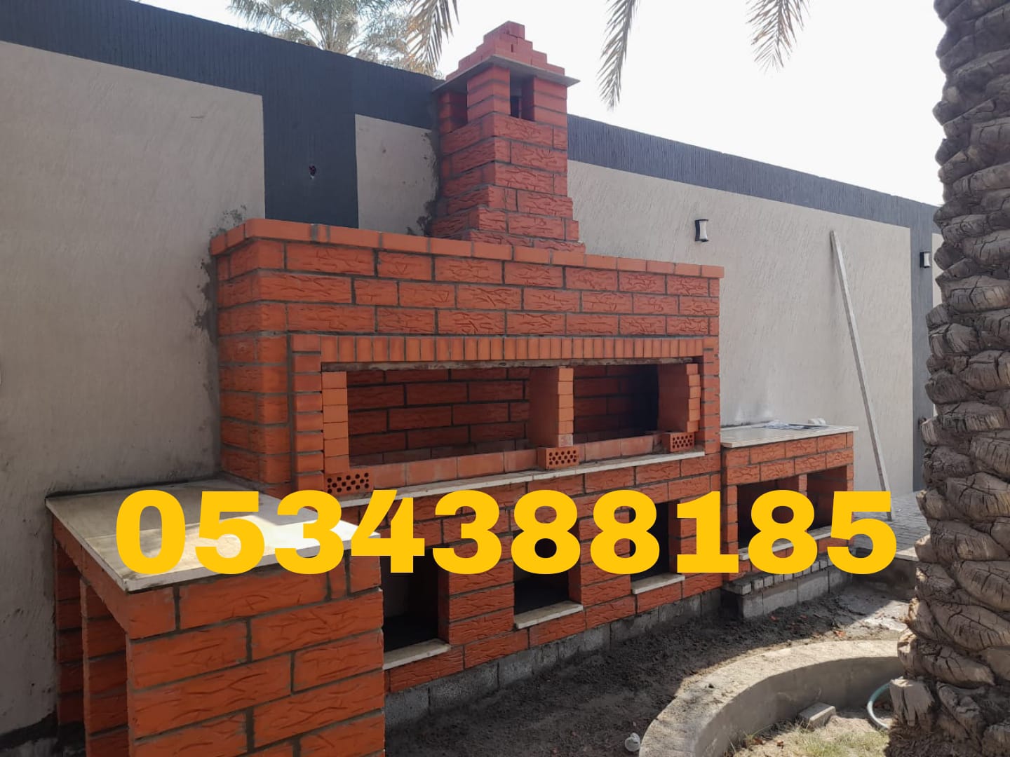 بناء أفران تنور وشوايات طوب أحمر في الأحساء