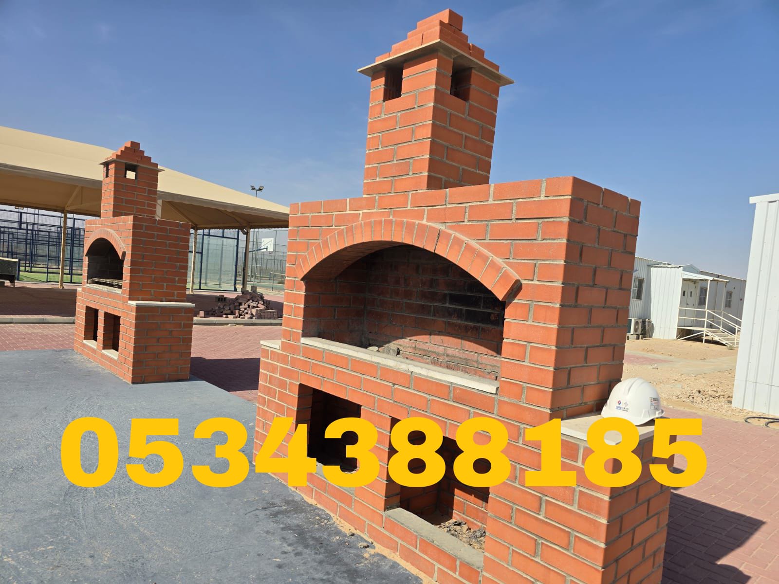 تصميم وتنفيذ أفران وشوايات خارجية من الطوب الأحمر