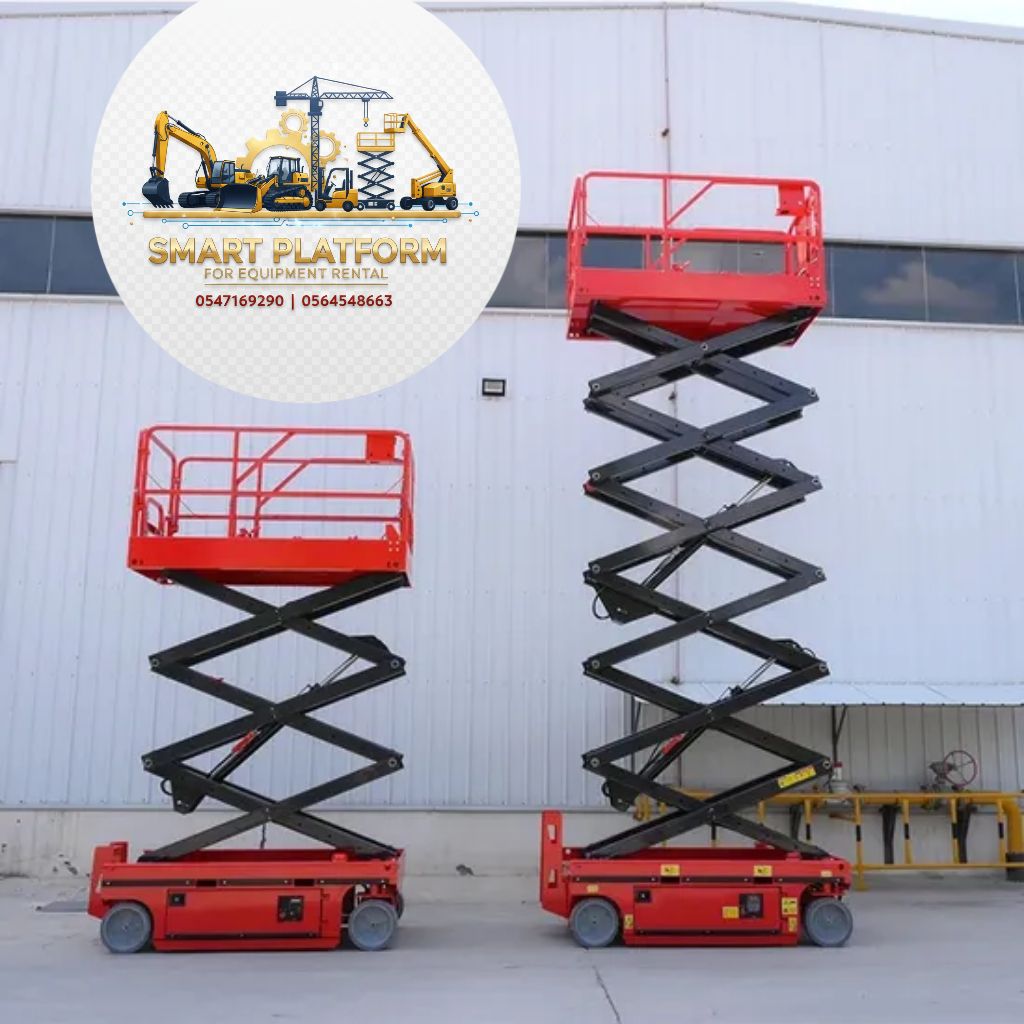 سيزر لفت للايجار من 6متر الى 20متر بجميع الارتفاعا