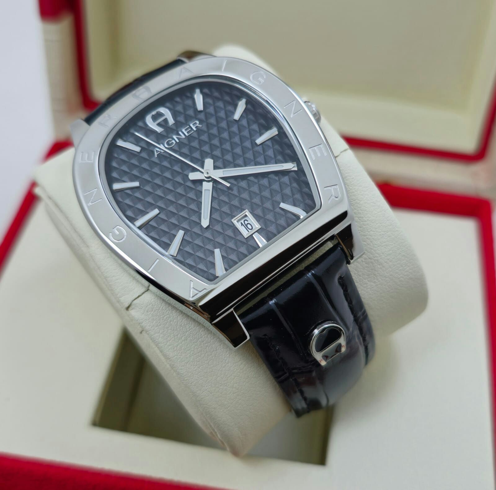 ساعة اقنر رجالي جلد كوبي ماستر كوالتي وتس055805421