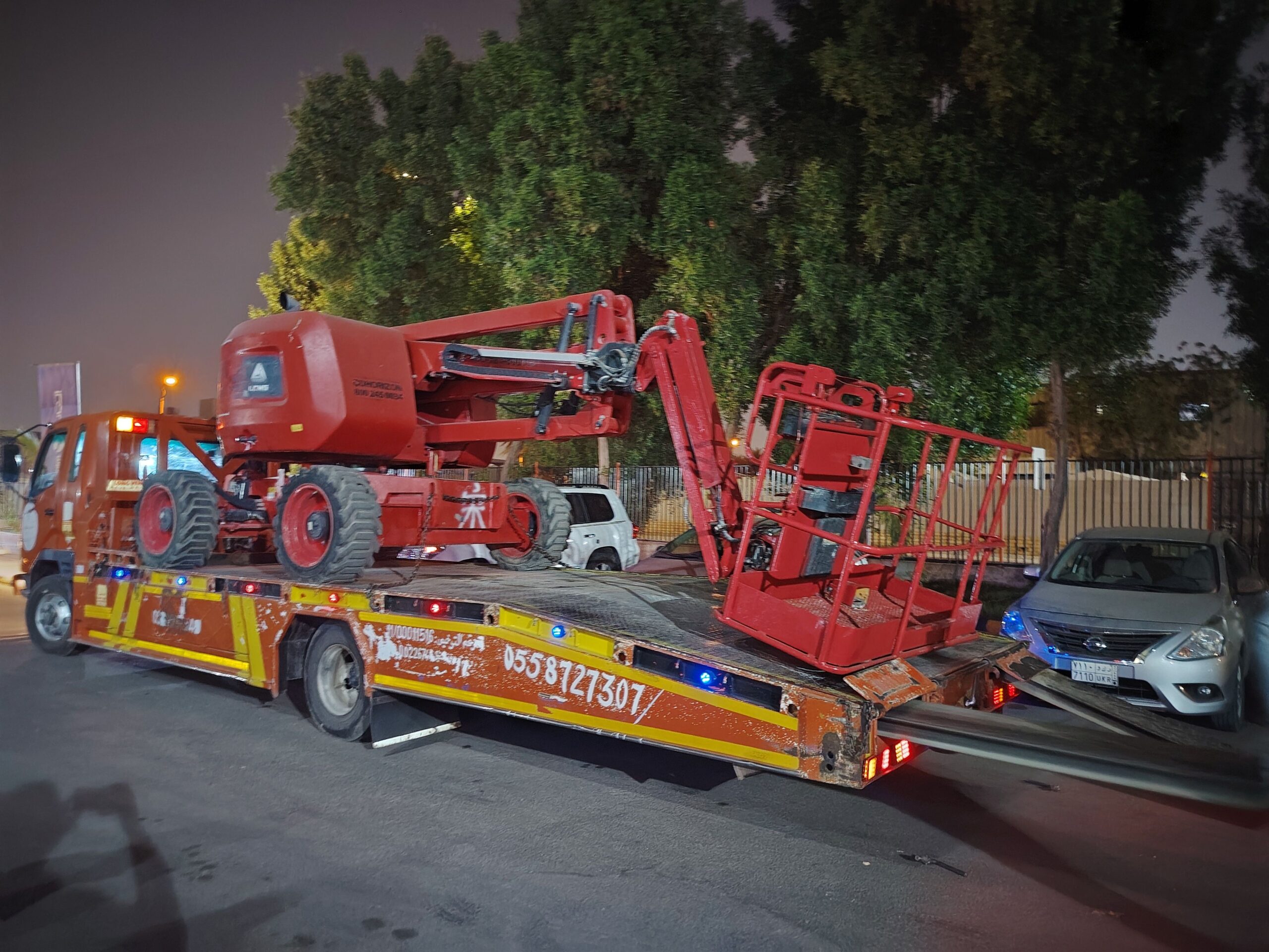 مان لفت 14متر16متر ديزل كهرباء ايجار يومي شهري اسب