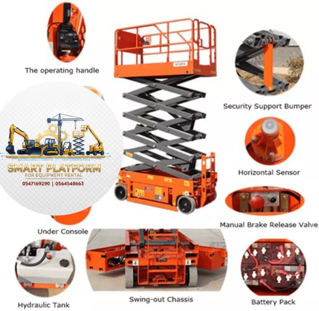 بيع او تأجير سيزر لفت ومان لفت ورافعات شوكيه من ال