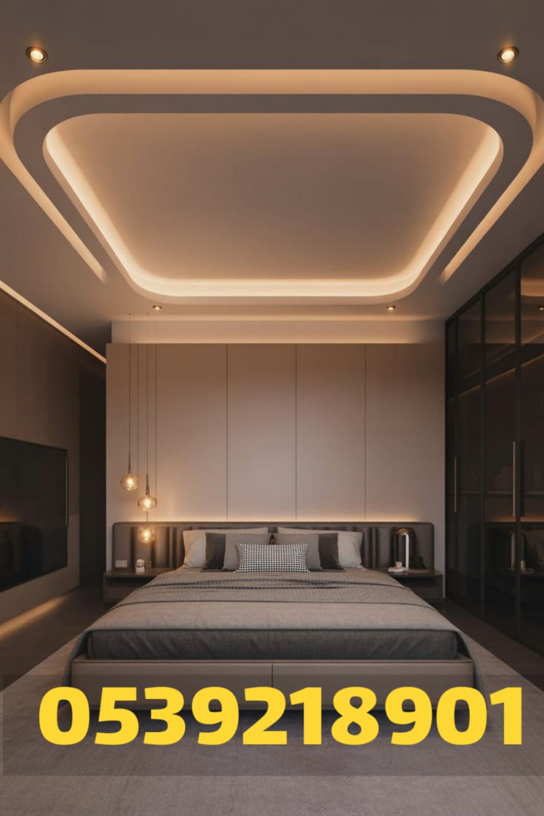 اسقف جبس بورد مودرن في الأحساء | تشطيب جبس بورد