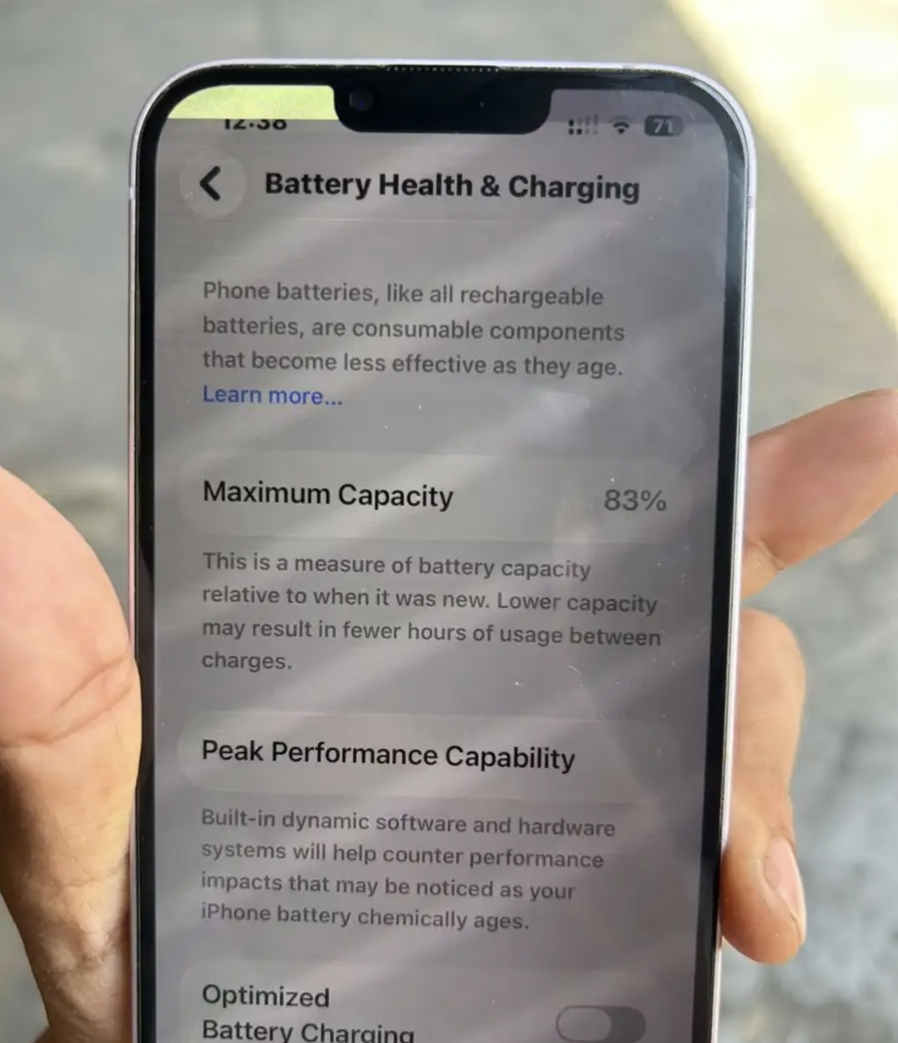 ايفون 14 بلس 256 بطاريه 83% سماعه المكالمات لا تعم