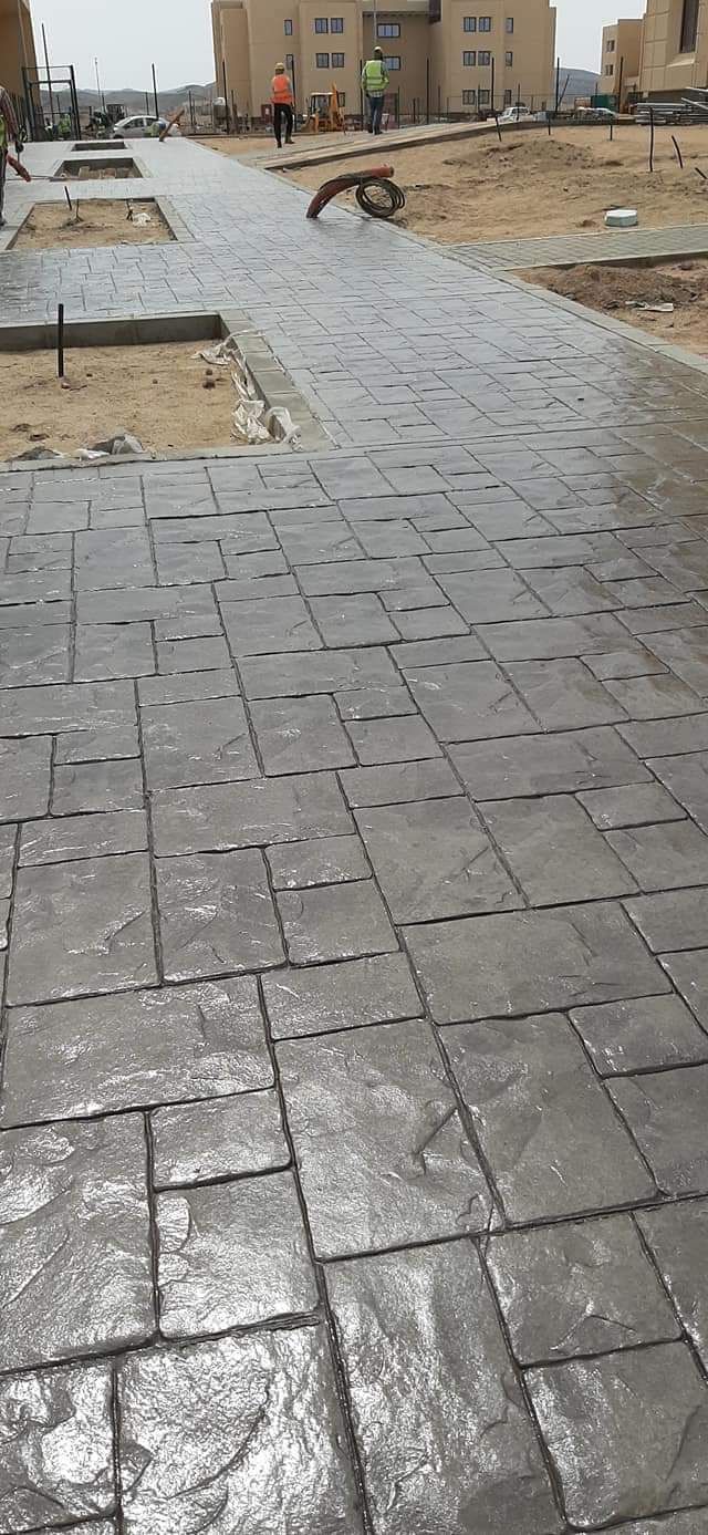 سقف ايبو كسي خرسانه صبة س ريت مطبوعه الملونة صبه م