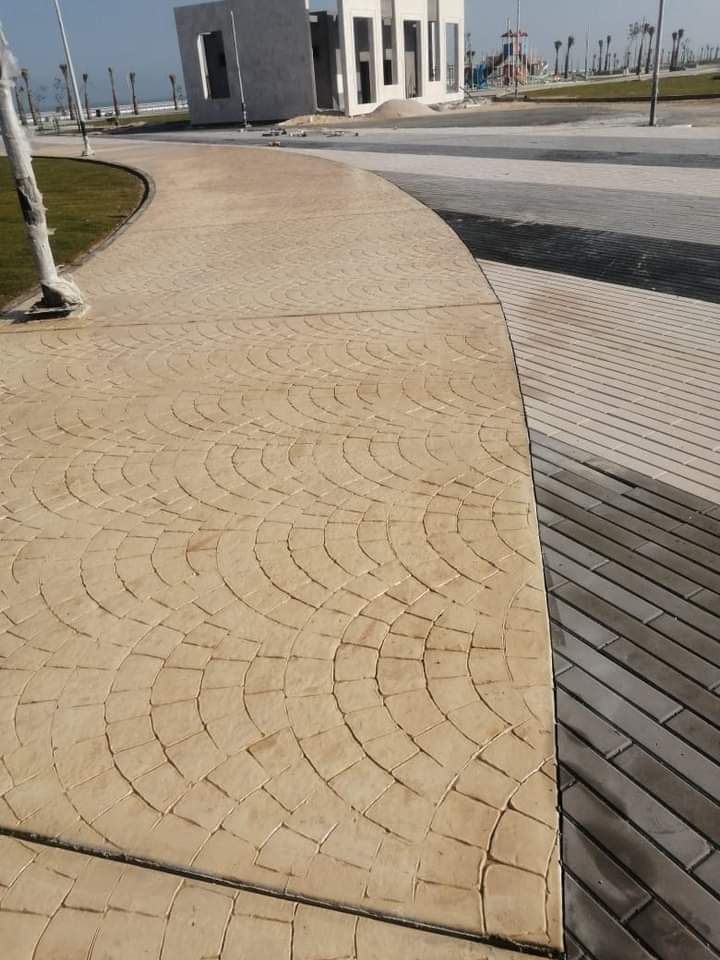 سقف ايبو كسي خرسانه صبة س ريت مطبوعه الملونة صبه م