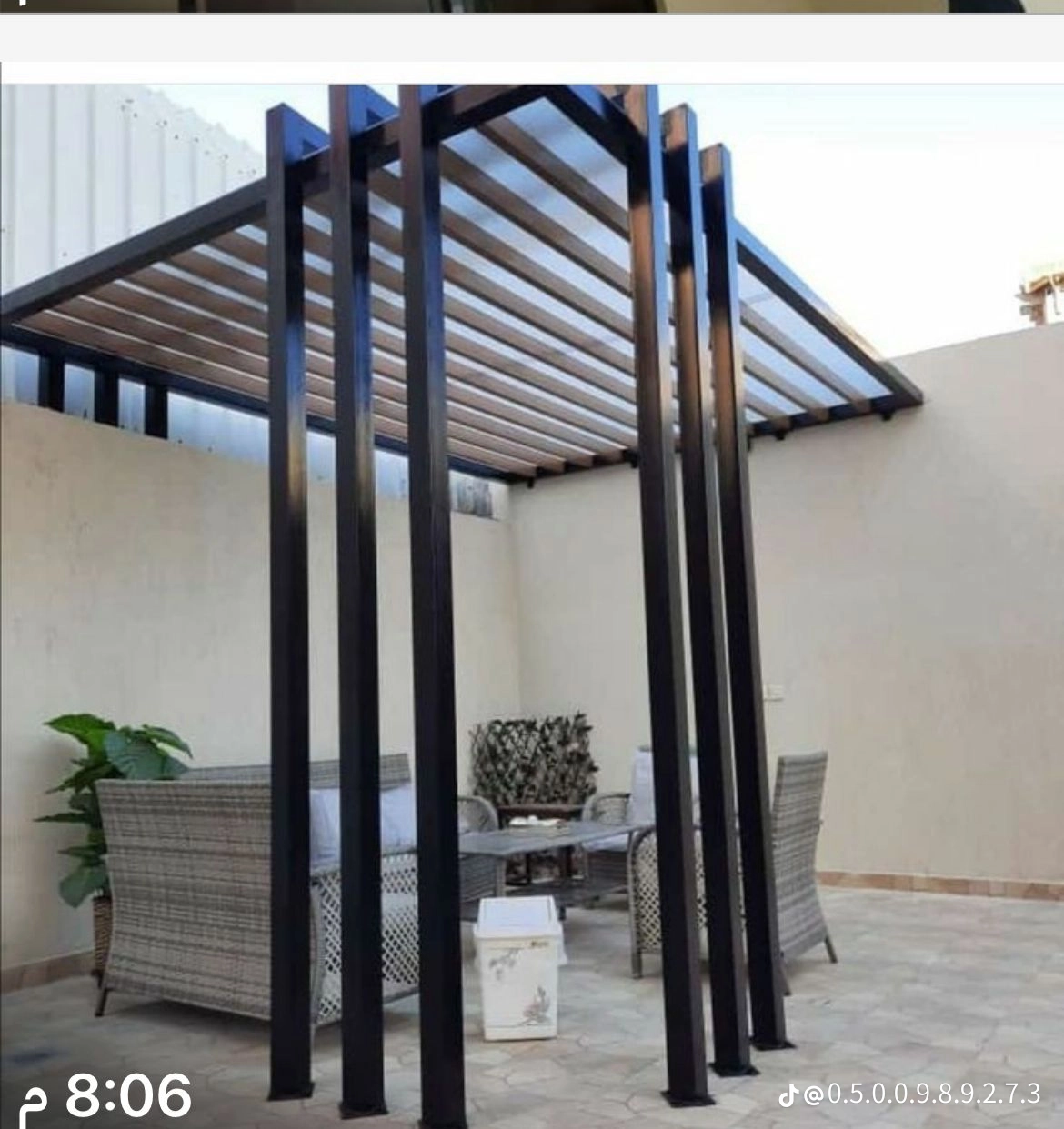 مظلات سيارات باركنج سواتر برجولة لكسان جلسات خارجي