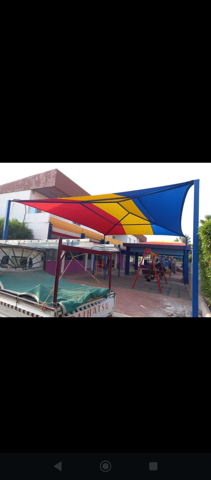 مظلات سيارات باركنج سواتر برجولة لكسان جلسات خارجي