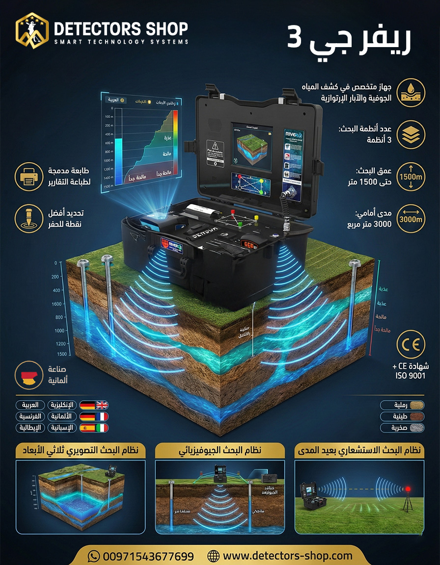 افضل جهاز كشف المياه الجوفيه والابار| ريفرجي 3