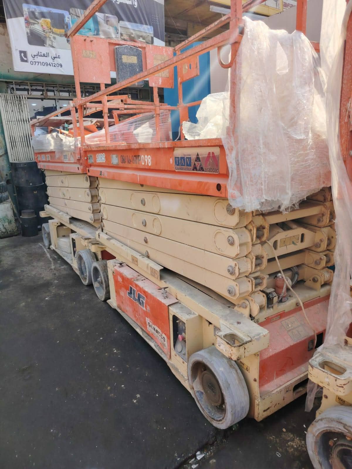 Scissor lift 8meter 10meter for rental in Jeddah