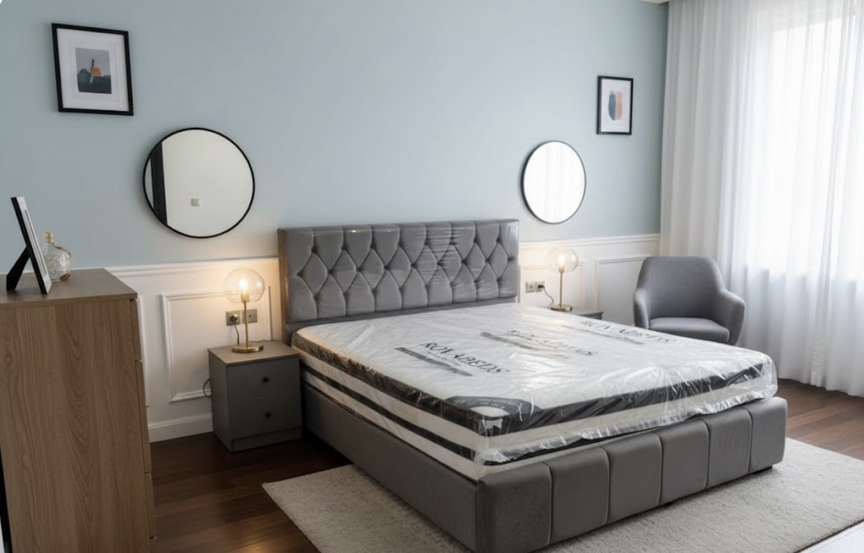 سرير نفرين مع مرتبه موجود ، سرير و مرتبه مقاس ١٨٠*