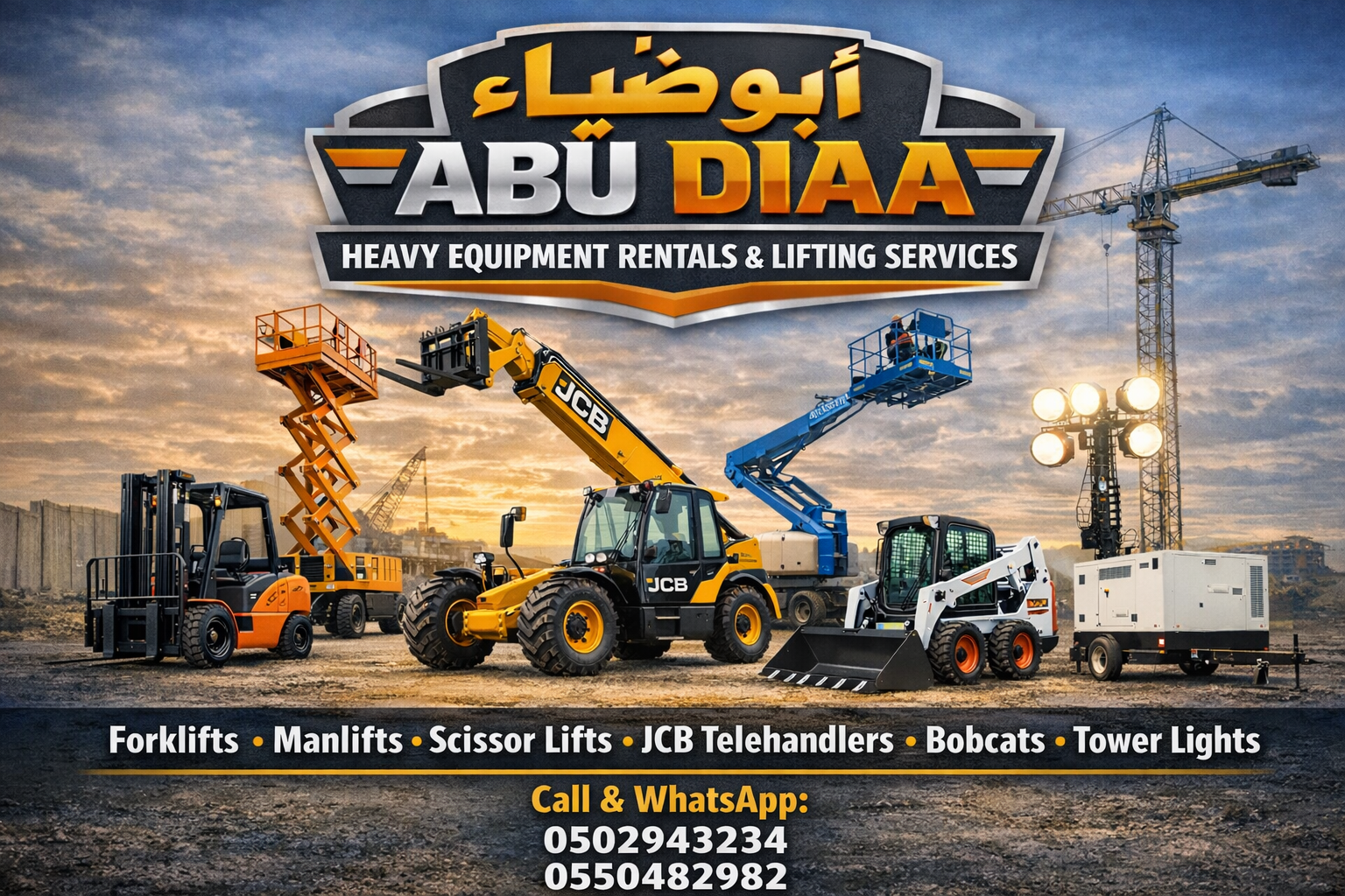 سيزر لفت ومان لفت ورافعات شوكيه وتيليهندلر جي سي ب