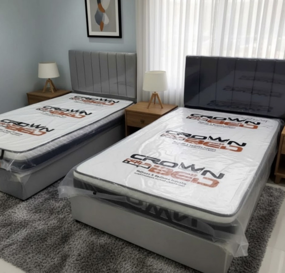 عندي سرير نفر نص متوفر مع مرتبه ٣٥٠ ريال = سرير مق