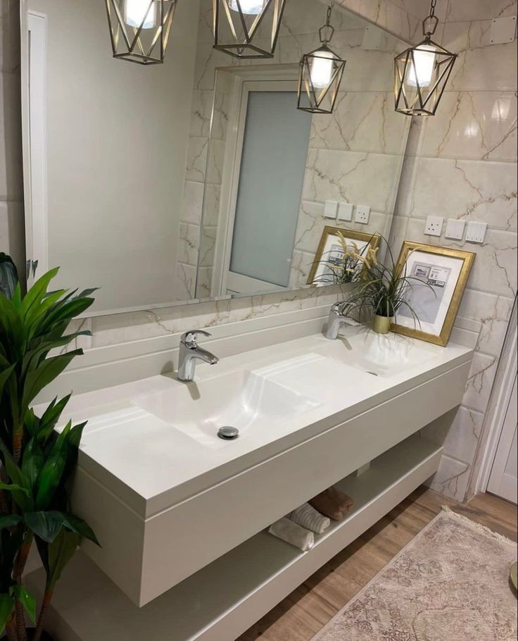 مغاسل رخام , ديكورات مغاسل حمامات جديدة