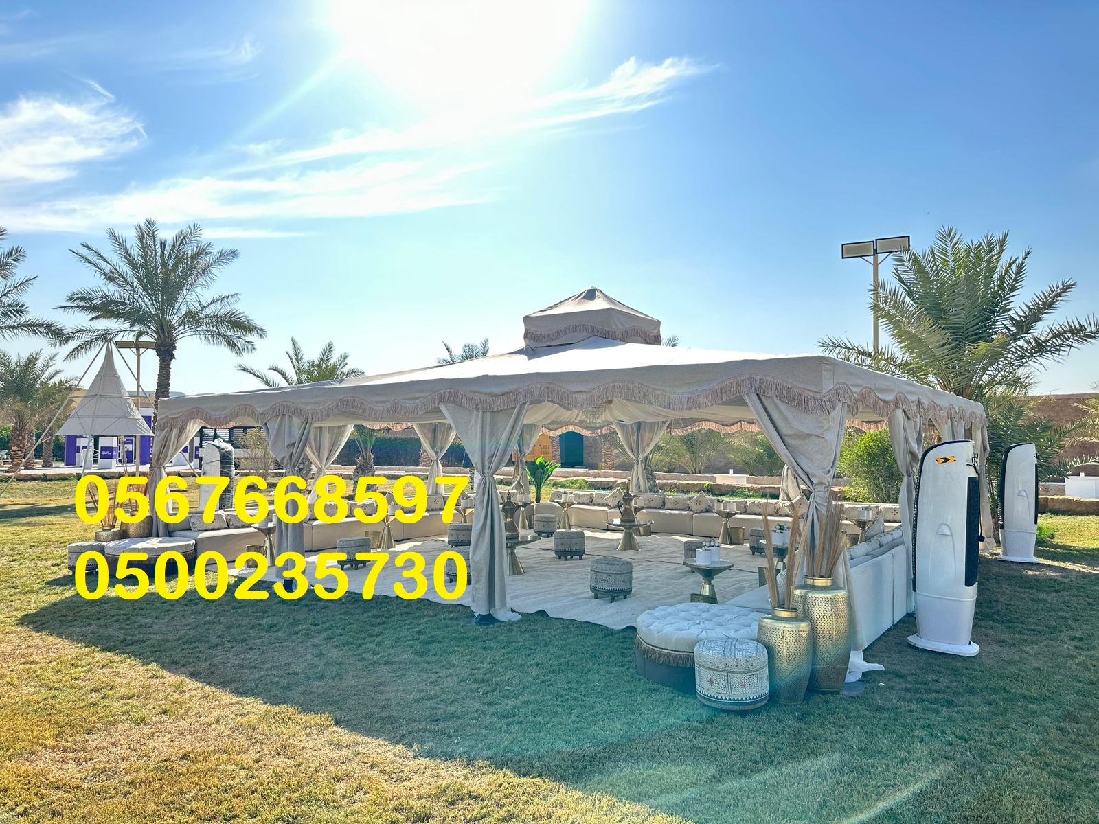 خيام ملكية ,كنب ابيض ,كنب ملكي ,جلسات مميزة