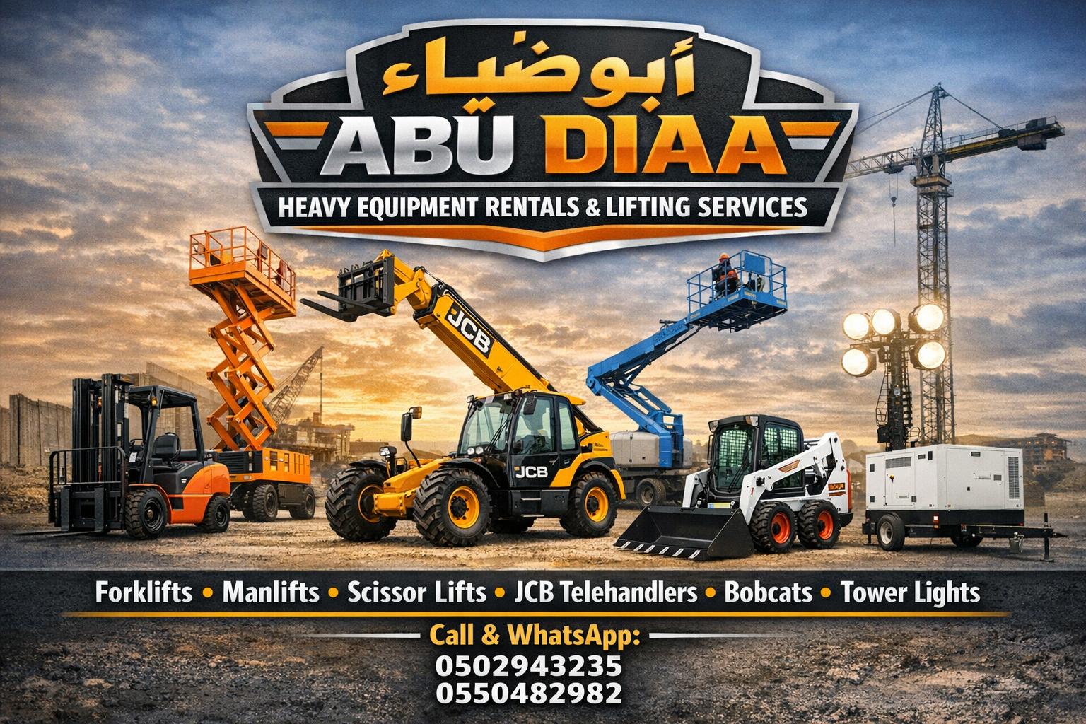 سيزرلفت ومان لفت ورافعات شوكيه وتيليهندلر جي سي بي