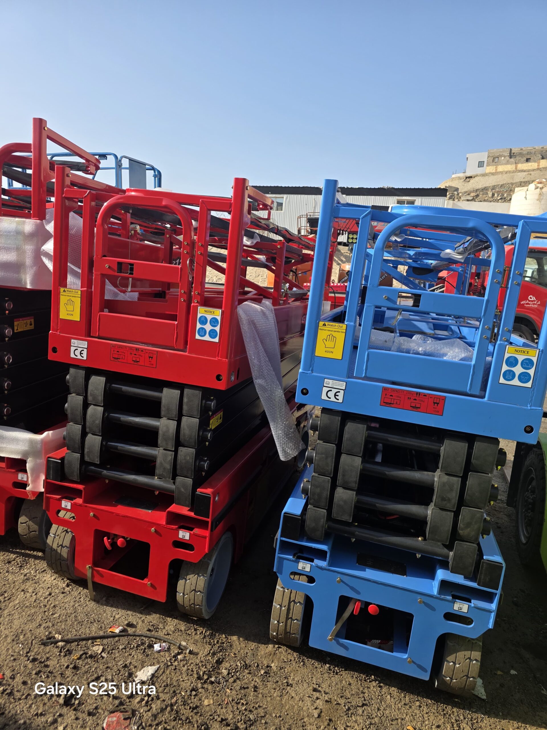 سيزر لفت للايجار بالارتفاعات التالية: 6m, 8m, 10m,