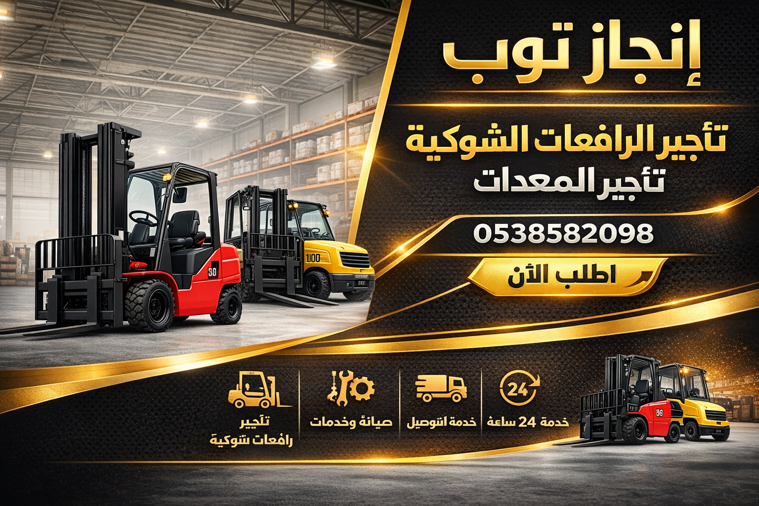 فوركلفت رافعه شوكيه للايجار سيزرلفت للايجار رافعات