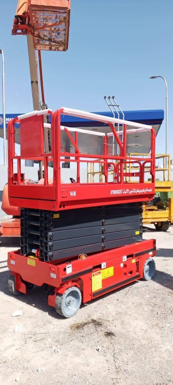 Manlift Scissor Lift Crane Forklift rental Dammam
